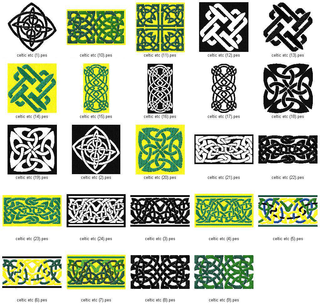 CELTIC COLLECTION   LD MACHINE EMBROIDERY DESIGNS  