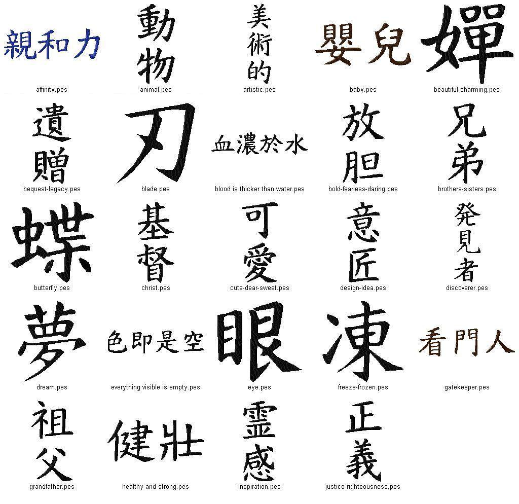 Linaria Dalmatica Designs :: JAPANESE / KANJI CHARACTERS COLLECTION