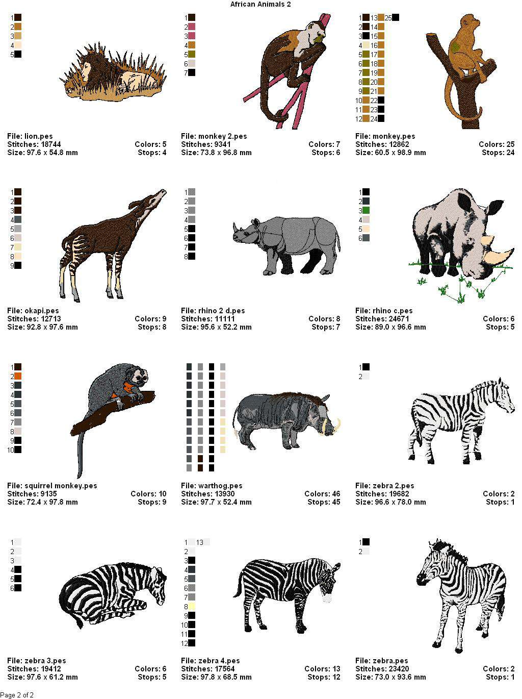 animal chart