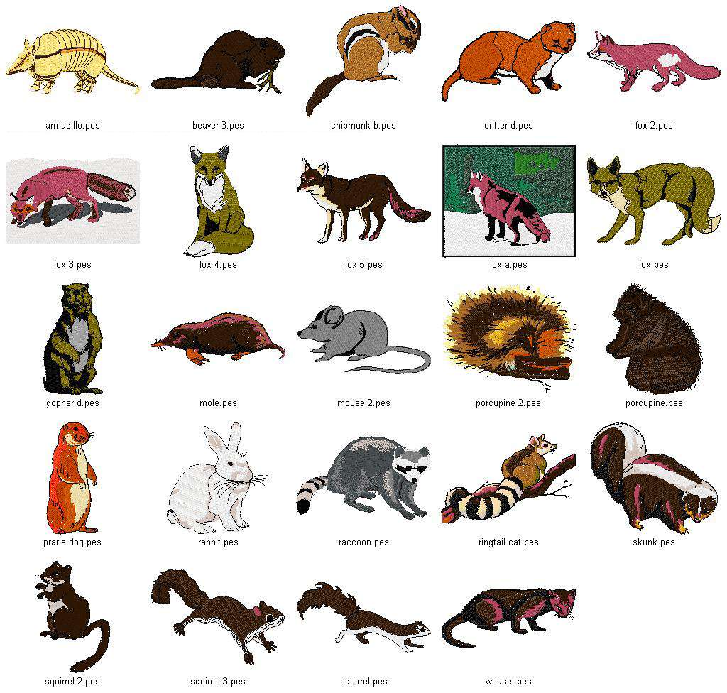 WILD ANIMALS COLLECTION   LD MACHINE EMBROIDERY DESIGNS  