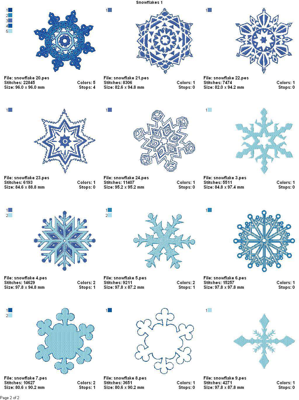 WINTER SNOWFLAKES 4x4