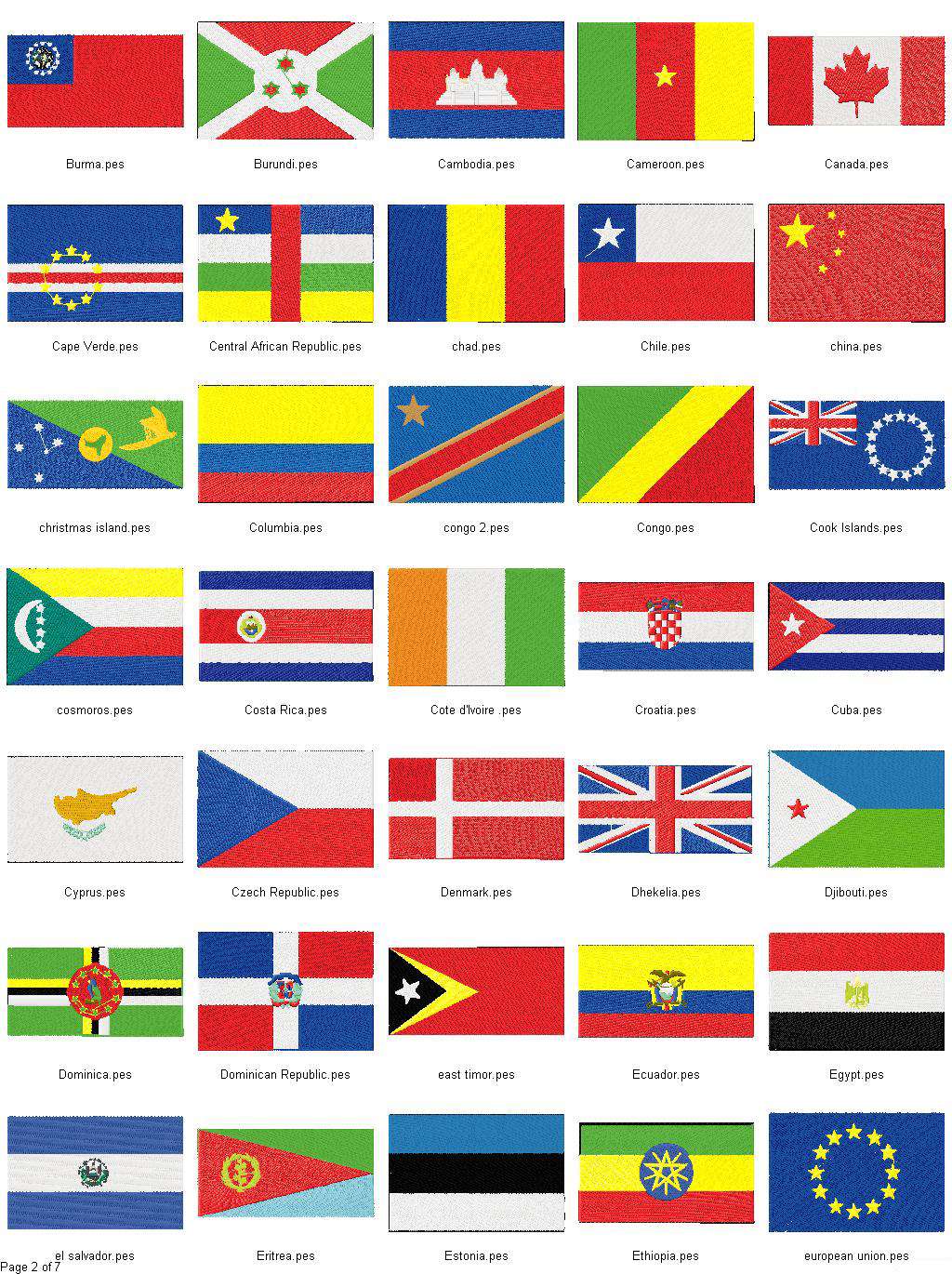 Все флаги с названиями
